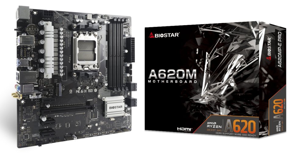 Biostar A620MP-E PRO - AMD - Sockel AM5 - AMD Ryzen 7000 Series - DDR5-SDRAM - 128 GB - DIMM - mATX