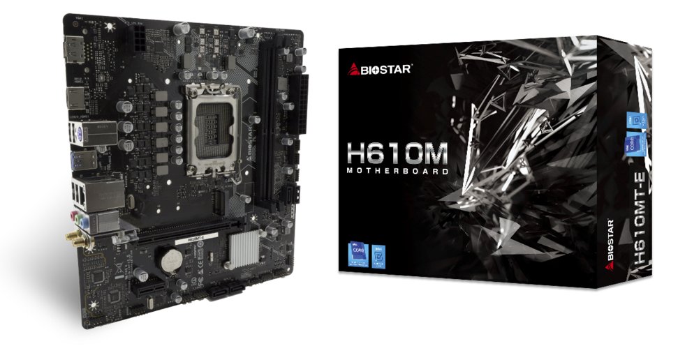 Biostar H610MT-E - Intel - LGA 1700 - Micro/Mini/Flex-ATX - DDR4 DIMM - Intel Sockel 1700 (Core i)