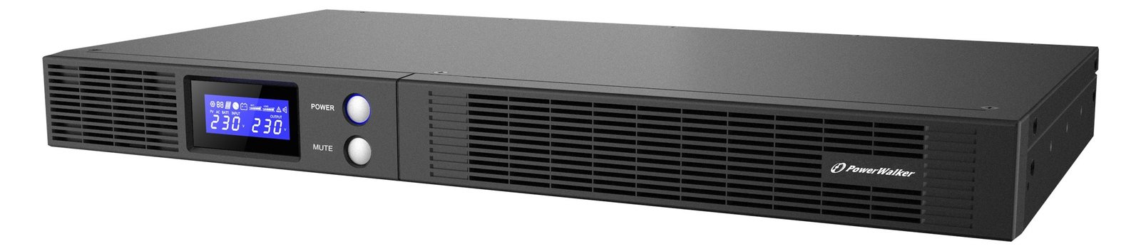 BlueWalker PowerWalker VI 500 R1U - USV (Rack - einbaufähig) - AC 165-290 V - 300 Watt - 500 VA - 7 Ah - RS-232