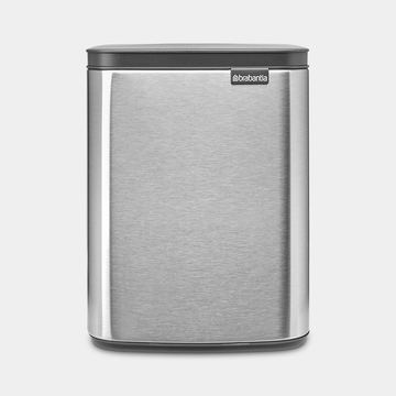 Brabantia Bo Waste Bin - 7 l - Rechteckig - Stahl - Schwarz - Stahl - Stahl - Manuell von LumaTech