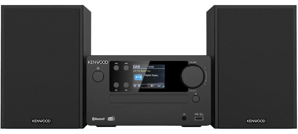 Kenwood Electronics M-725DAB-B - Heim-Audio-Mikrosystem - Schwarz - 50 W - 2-Wege - 75 dB - 10%, Ansicht 2
