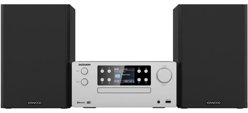 Kenwood Electronics M-925DAB-S - Heim-Audio-Mikrosystem - Schwarz - Silber - 50 W - 2-Wege - 13 cm - 3 cm, Ansicht 2
