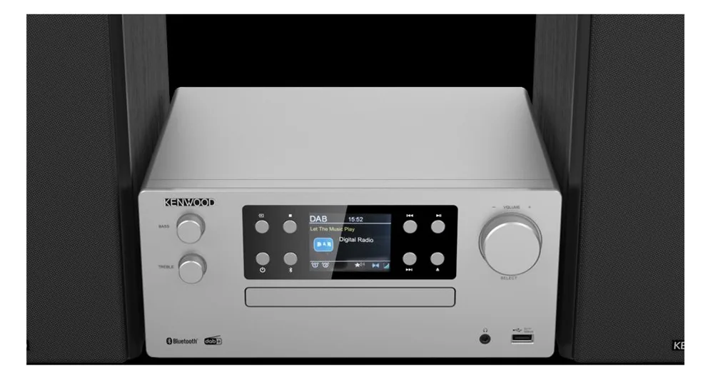 Kenwood Electronics M-925DAB-S - Heim-Audio-Mikrosystem - Schwarz - Silber - 50 W - 2-Wege - 13 cm - 3 cm, Ansicht 3