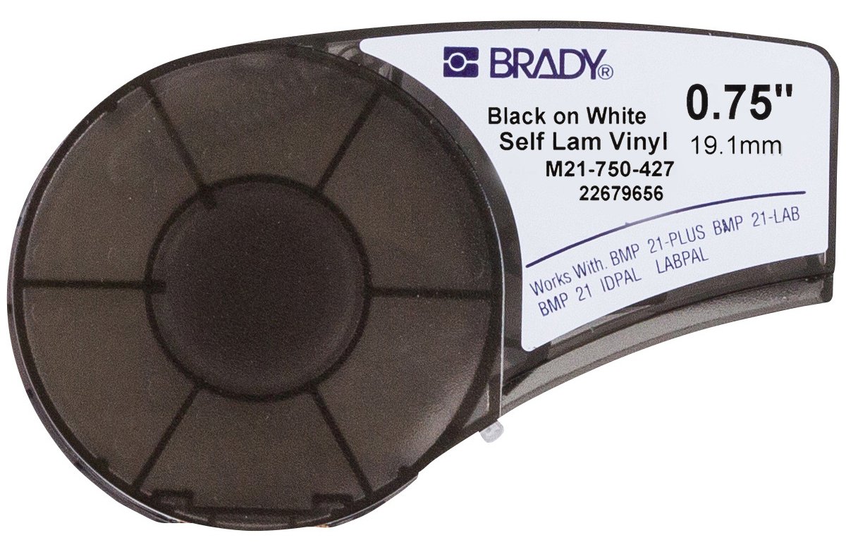 Brady Corporation Brady M211 und M210 - selbstlaminierende Vinyletiketten für die Leitungs- und Kabelkennzeichnung -Weiß