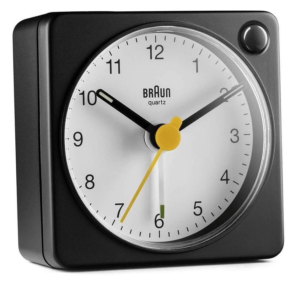 Braun BC02XBW - Quarzwecker - Rechteck - Schwarz - Weiß - 12 h - Analog - Akku