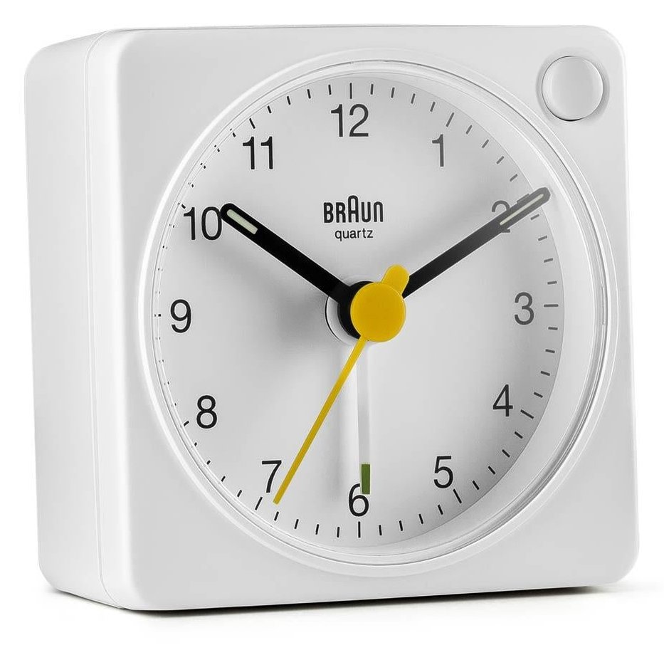 Braun BC02XW - Quarzwecker - Rechteck - Weiß - Analog - Akku - AA