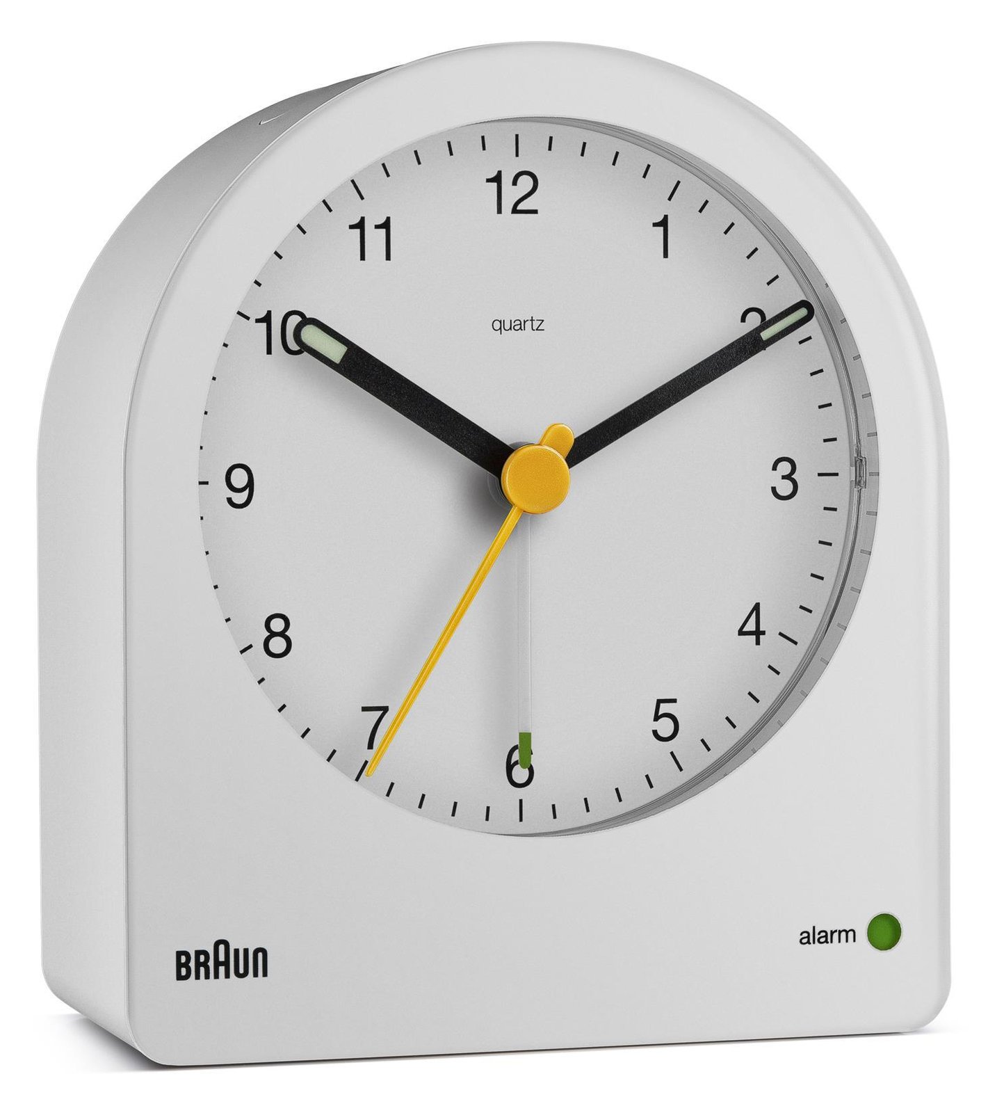 Braun BC22 - Quarzwecker - Rund - Weiß - Gelb - 12 h - Summer - Akku