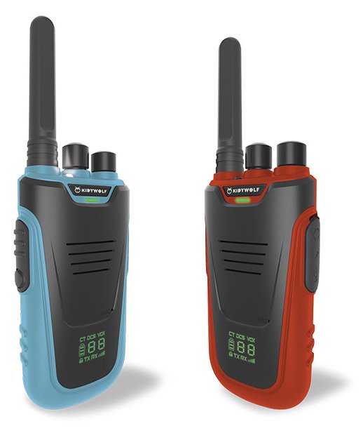 Kidywolf Walkie-Talkies mit Taschenlampe blau/rot