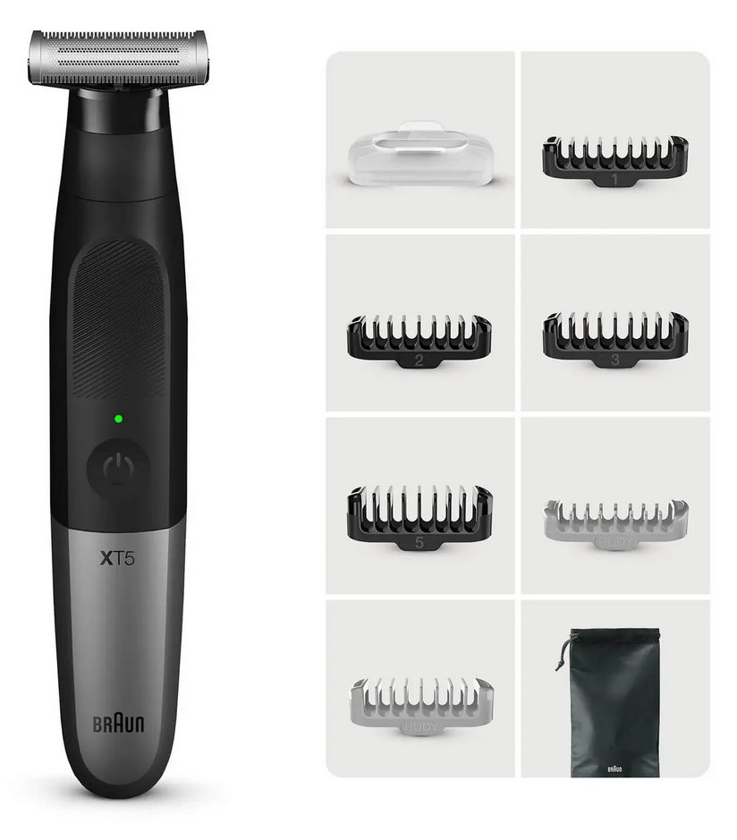 Braun XT5200 - Schwarz - Silber - Rechteck - 1 mm - 5 mm - Bart - Gesicht - Akku
