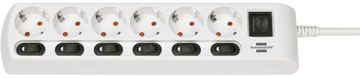 Brennenstuhl 1153110126 - 2 m - 6 AC-Ausgänge - Indoor - Managed - IP20 - Weiß von LumaTech