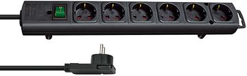 Brennenstuhl 1153300100 - 2 m - 6 AC-Ausgänge - Indoor - Schwarz - 420 mm - Schwarz von LumaTech