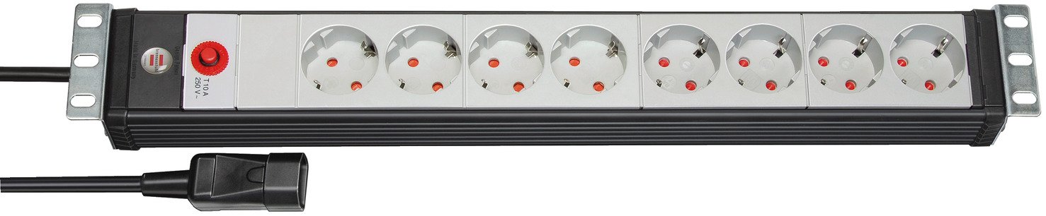 Brennenstuhl 1156057128 - 3 m - 8 AC-Ausgänge - Indoor - Managed - Schwarz - 90 mm