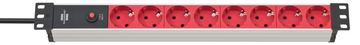 Brennenstuhl 1390007118 - 2 m - Drinnen - IP20 - Schwarz - Rot - 8 AC-Ausgänge - 10 A von LumaTech