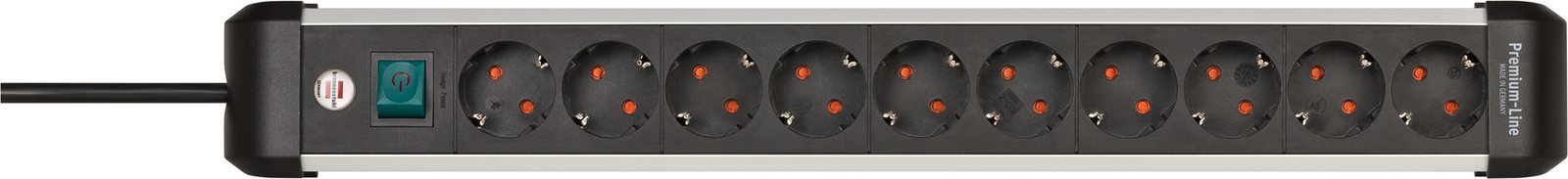 Brennenstuhl 1391030000 - 3 m - Indoor - Abgewinkelt - IP20 - Aluminium - Schwarz - Silber