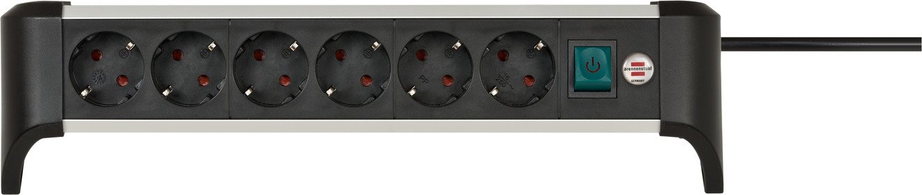 Brennenstuhl 1391040600 - 3 m - Indoor - Abgewinkelt - IP20 - Aluminium - Schwarz - Silber