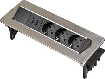 Brennenstuhl 1396200113 - 2 m - 3 AC-Ausgänge - Indoor - IP20 - Schwarz - Edelstahl - 115 mm von LumaTech