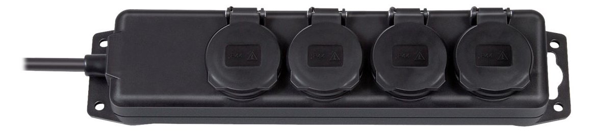 Brennenstuhl Extension socket IP44 4-way black 2m H07RN-F 3G1,5