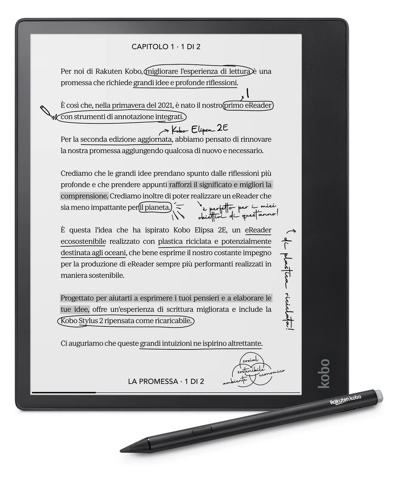 Kobo Elipsa 2E - eBook-Reader - 32 GB - 26.2 cm (10.3"), Ansicht 3
