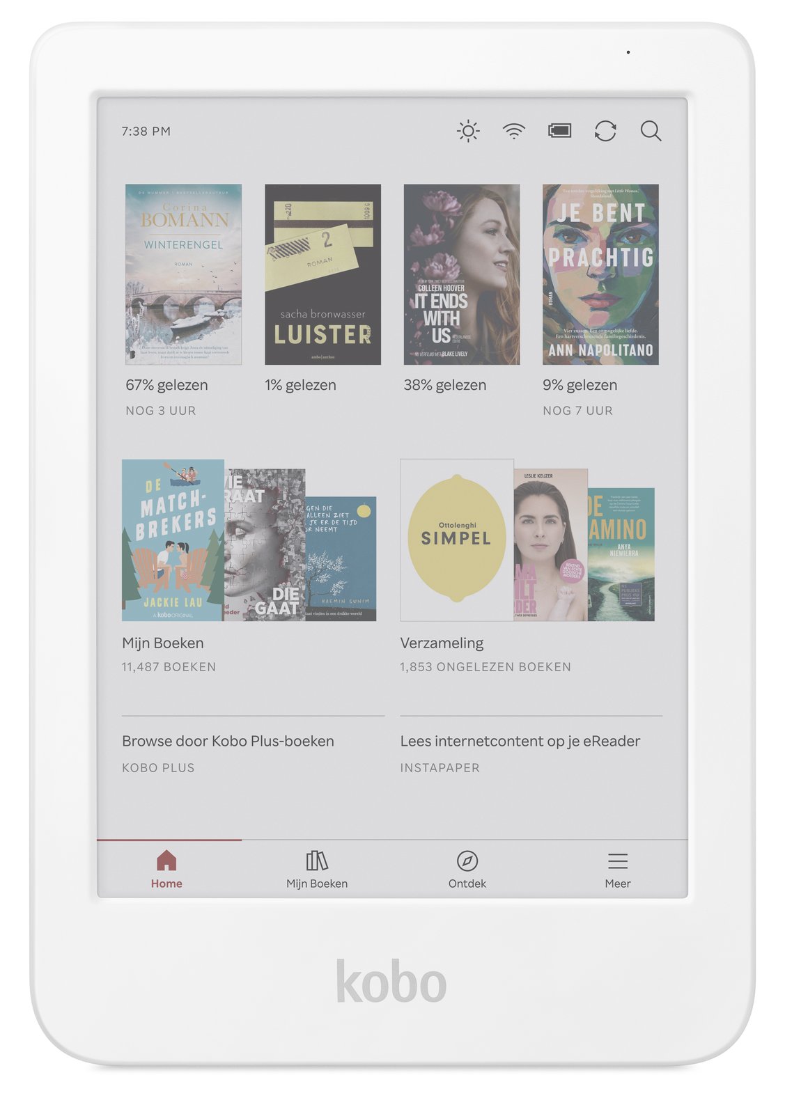 Kobo Clara Colour, 15,2 cm (6"), E-Tinte Kaleido, 1448 x 1072 Pixel, PNG, BMP, TIFF, GIF, JPEG, 16 GB, 512 MB