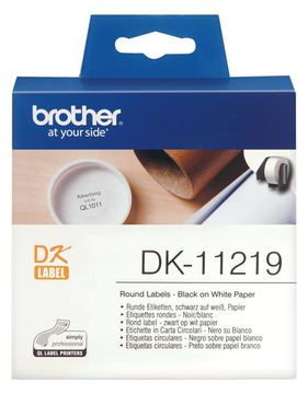 Brother DK-11219 - Schwarz auf Weiß - Rolle (1,2 cm) von LumaTech