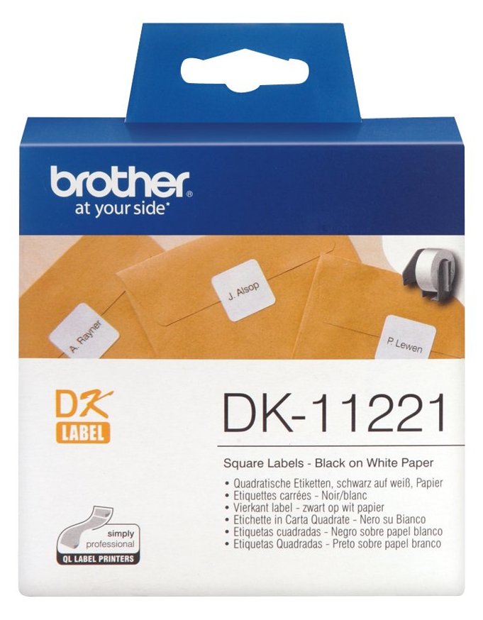 Brother DK-11221 - Schwarz auf Weiß - 23 x 23 mm 1000 Etikett(en) Etiketten