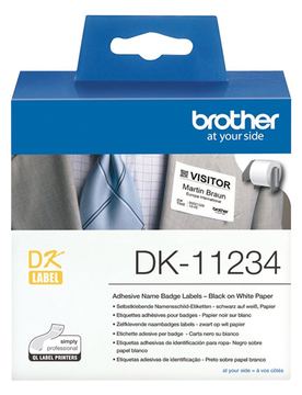 Brother DK11234 - Papier - selbstklebend - Schwarz auf Weiß - 60 x 86 mm 260 Etikett(en) (1 Rolle(n) von LumaTech