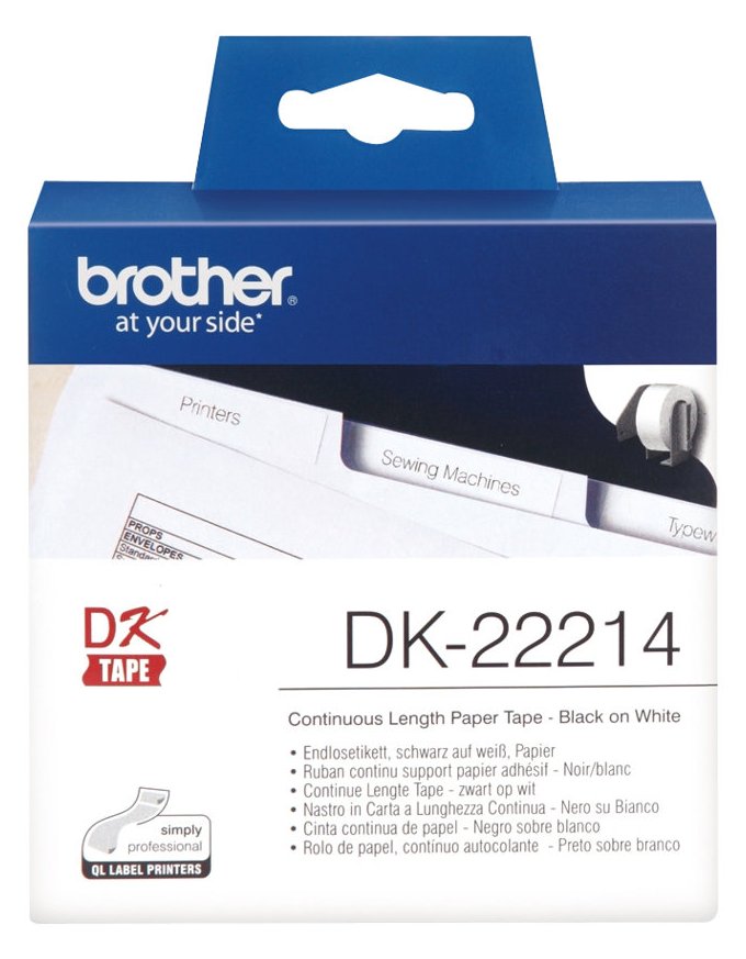 Brother DK-22214 - Weiß - Rolle (1,2 cm x 30,5 m) Thermopapier