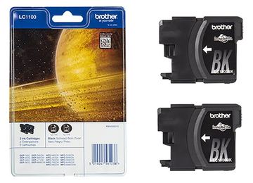 Brother LC1100BKBP2 - 2er-Pack - Schwarz - Original von LumaTech