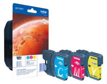 Brother LC1100HY Rainbow Pack - Hohe Ergiebigkeit von LumaTech