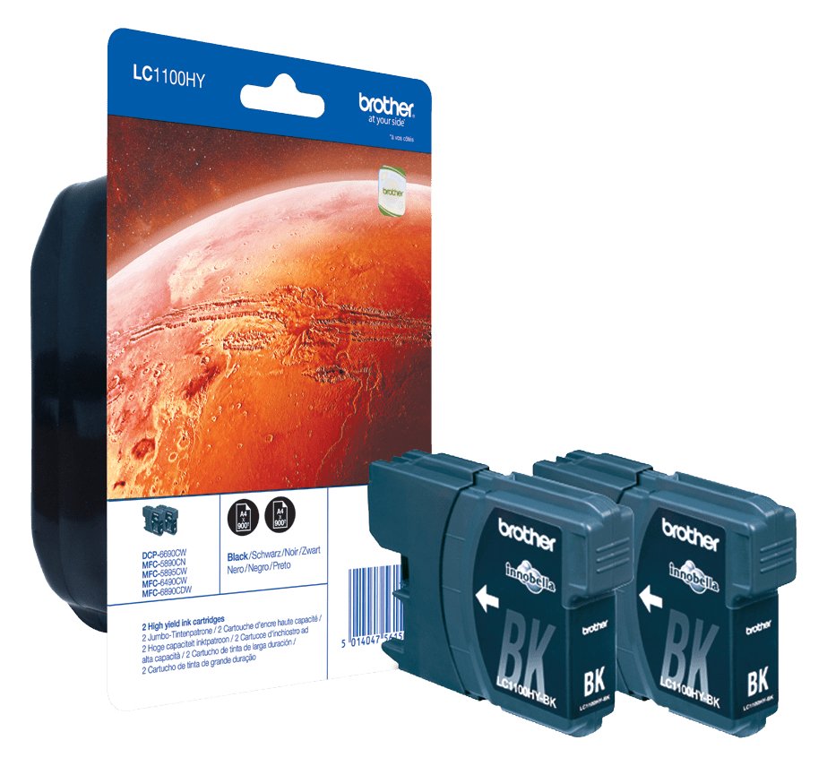 Brother LC1100HYBKBP2 - Mit hoher Kapazität - Schwarz