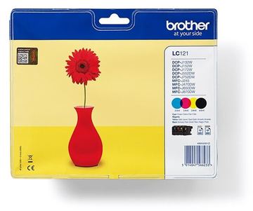Brother LC121 Value Pack - Schwarz, Gelb, Cyan, Magenta von LumaTech