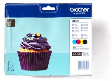 Brother LC123 - 4er-Pack - Schwarz, Gelb, Cyan, Magenta von LumaTech