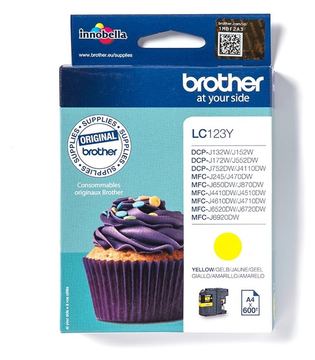 Brother LC123Y - Hohe Ergiebigkeit - Gelb - Original von LumaTech