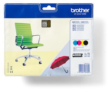 Brother LC229XL Value-Pack - 4er-Pack - Schwarz, Gelb, Cyan, Magenta von LumaTech