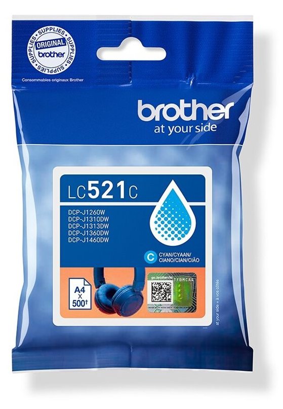 Brother LC521C - Cyan - original - Kissen-Pack