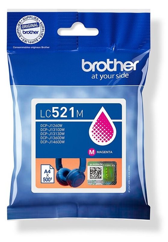 Brother LC521M - Magenta - original - Kissen-Pack
