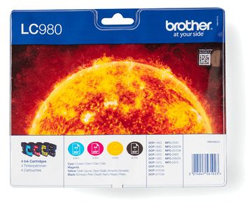 Brother LC980VALBP - 4er-Pack - Schwarz, Gelb, Cyan, Magenta von LumaTech