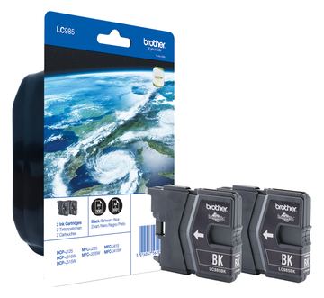 Brother LC985BKBP - 2er-Pack - Schwarz - original von LumaTech