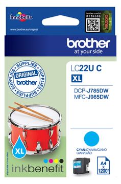 Brother LCLC22UC - XL - Cyan - Original - Tintenpatrone von LumaTech