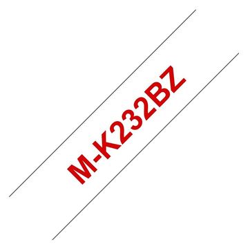 Brother M-K232BZ - Rot auf Weiß - Rolle (1,2 cm x 8 m) von LumaTech