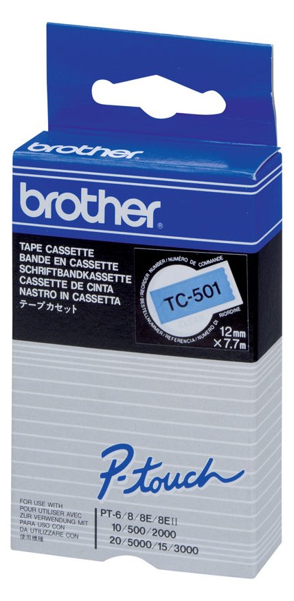 Brother Schwarz, Blau - Rolle (1,2 cm x 7,7 m) 1 Stck. Druckerband