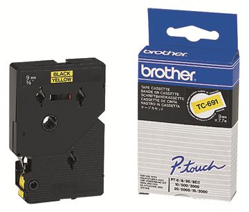 Brother Schwarz, Gelb - Rolle (0,9 cm x 8 m) 1 Kassette(n) laminiertes Band von LumaTech