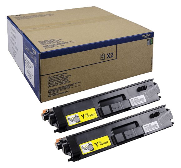 Brother TN900y - 2er-Pack - Gelb - original - Tonerpatrone