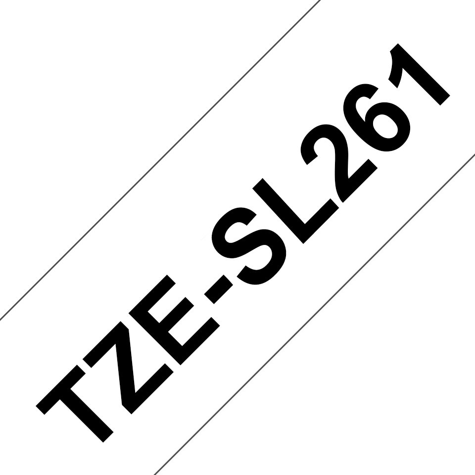 Brother TZe-SL261 - Selbstklebend - Schwarz auf Weiß - Rolle (3,6 cm x 8 m)