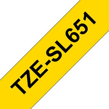 Brother TZe-SL651 - Selbstklebend - Schwarz auf Gelb - Rolle (2,4 cm x 8 m) von LumaTech