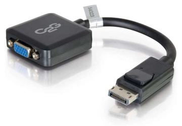 C2G 20cm DisplayPort to VGA Adapter Converter - DP Male to VGA Female - Black - VGA-Adapter - DisplayPort (M) von LumaTech