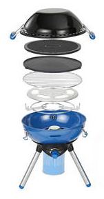 Camping Gaz Campingaz Party Grill 400 CV - Schwarz - Blau - Rund - 1 Zone(n) - Abnehmbarer Deckel - 3 Bein(e) - 2000 W von LumaTech