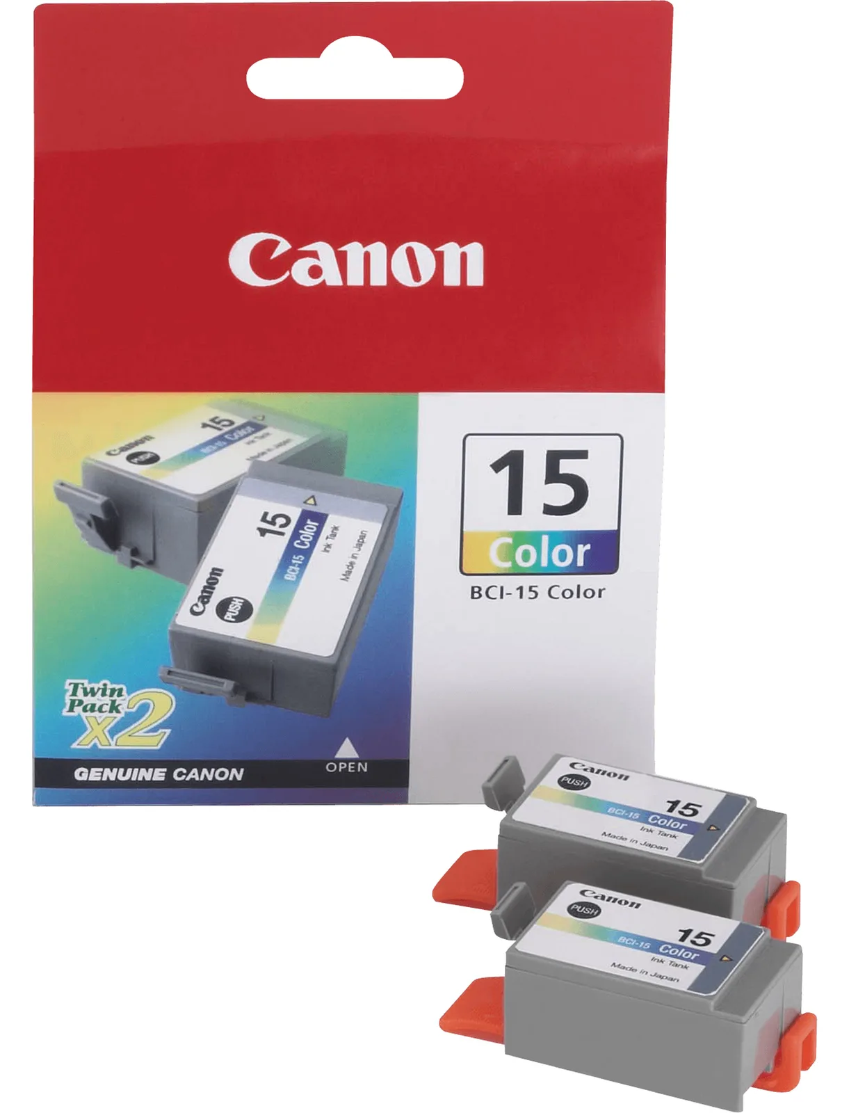 Canon BCI-15 Colour Twin Pack - 2er-Pack - 7.5 ml - Farbe (Cyan, Magenta, Gelb), Ansicht 2