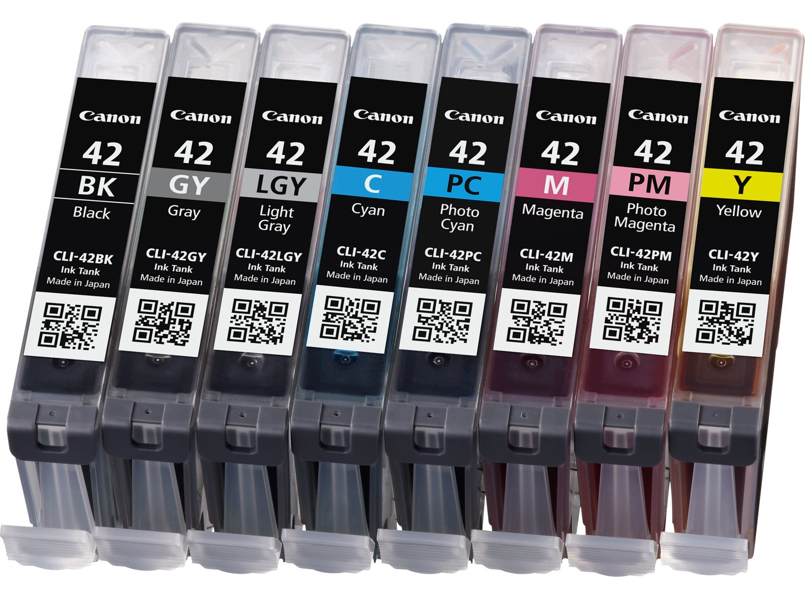 Canon CLI-42 BK/GY/LG/C/M/Y/PC/PM Multipack - 8er-Pack