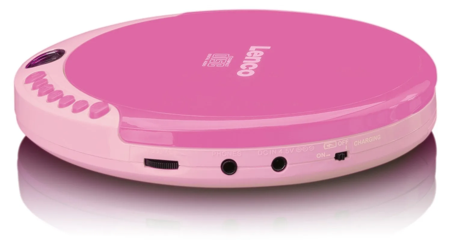 Lenco CD-011 - CD-Player - pink, Ansicht 3